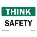 Amistad OSHA Think Safety Sign - Safety AM2073634